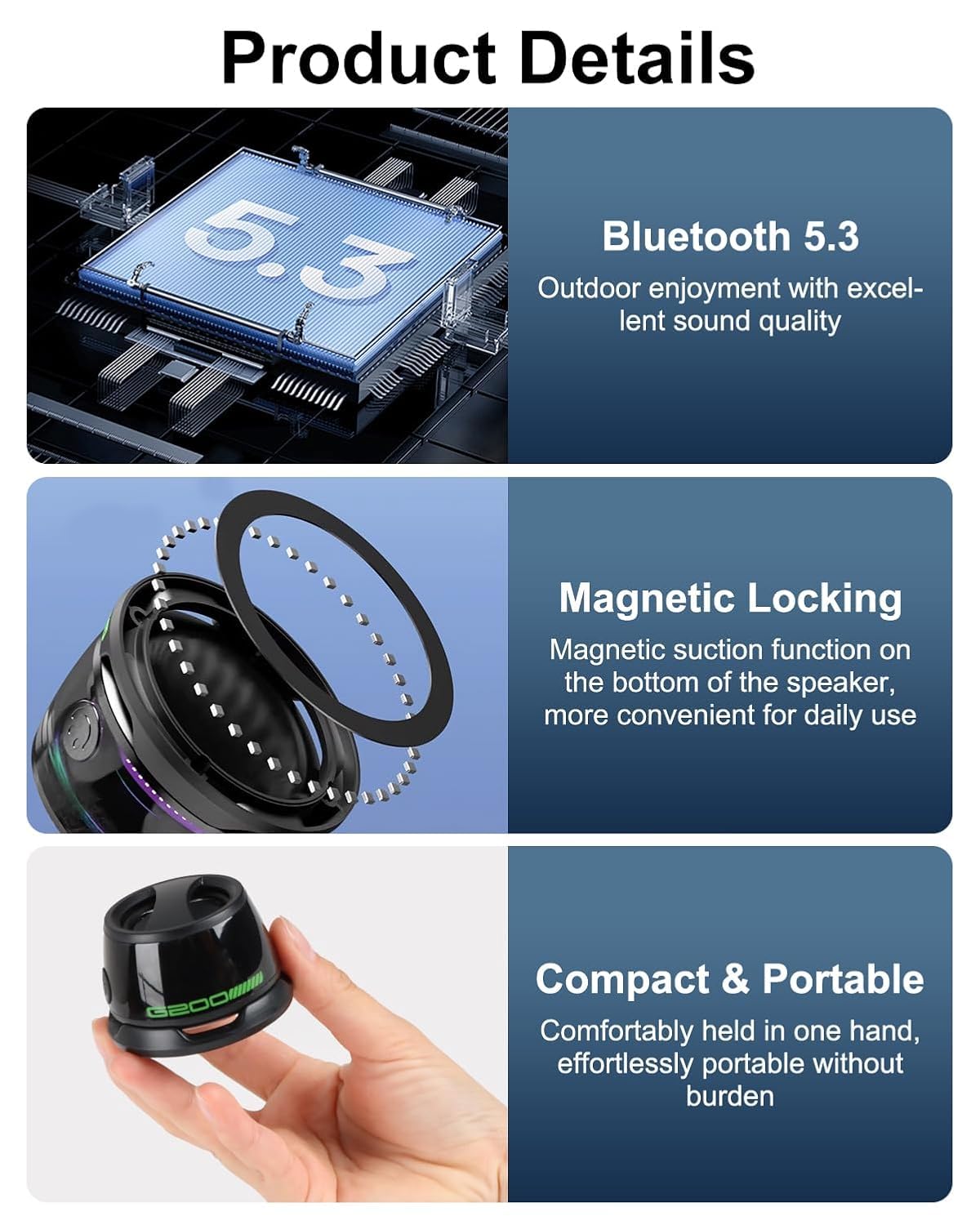 G200 Magnetic bluetooth speaker